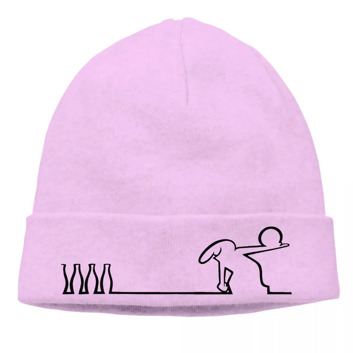 

Bonnet La Linea Funny Cartoon Cycling Knitting Hat Bowling Winter Warm Street Skullies Beanies Caps