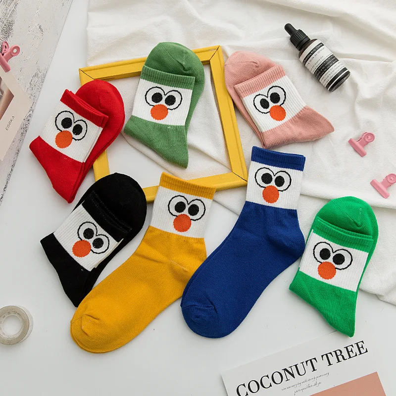 Весенне летние новые милые носки серии с японскими мультяшными большими глазами