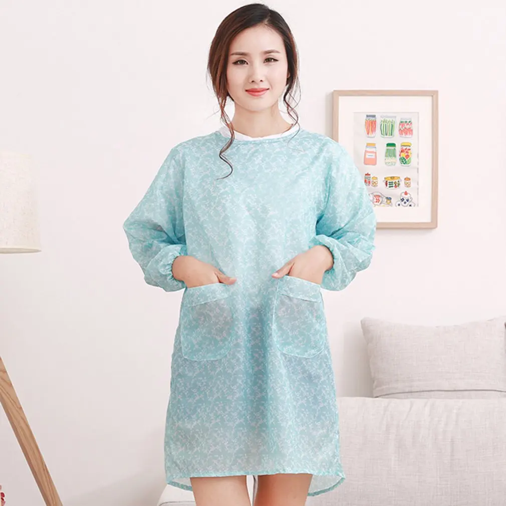 Кухонный фартук Fashion Home с длинными рукавами для взрослых унисекс. Антиизносный, водонепроницаемый комбинезон против жировых пятен.