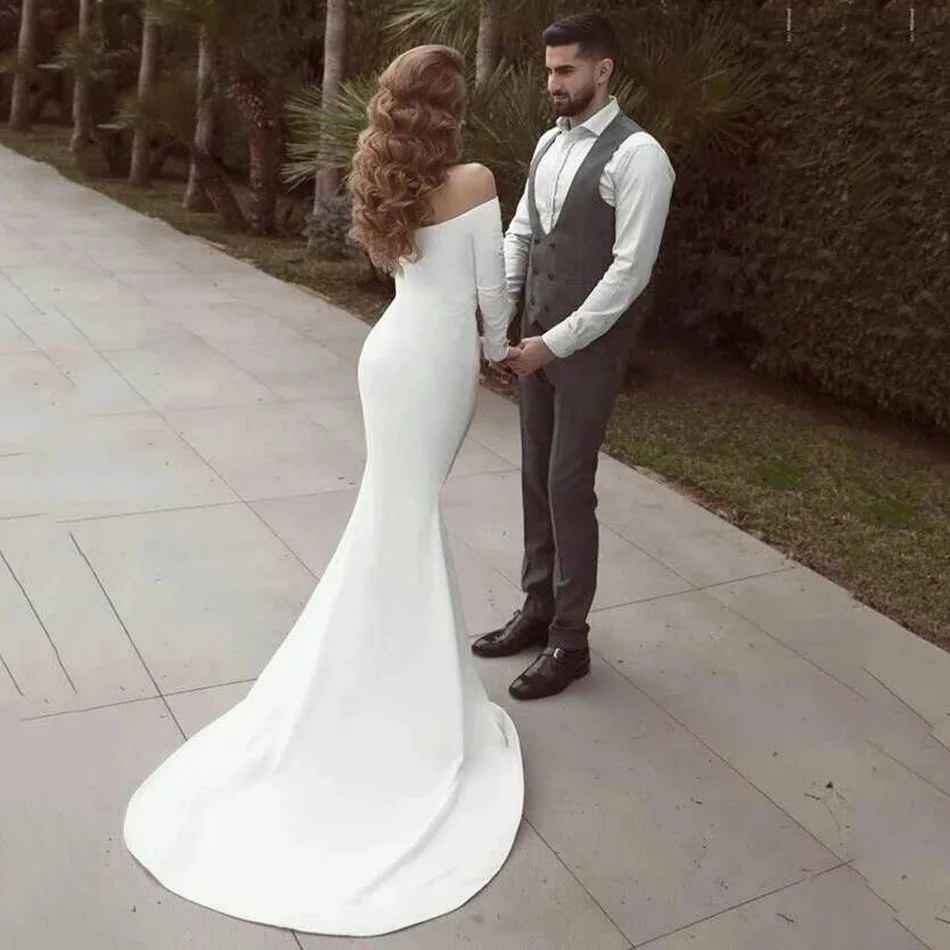 Элегантное Белое длинное платье русалки в Дубае 2020 новое женское вечернее с