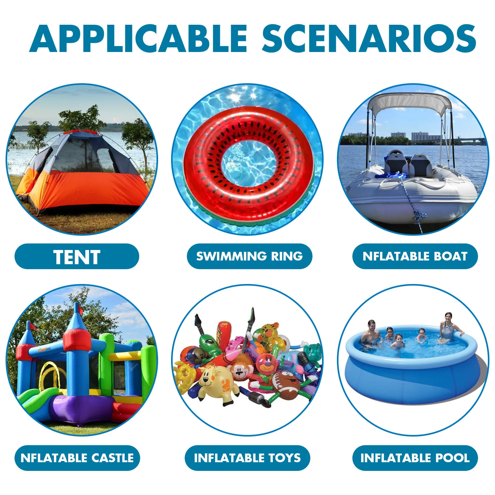 

Pvc Puncture Repair Adhesive Patch For Inflatable Toy Swimming Pool Float Air Bed Dinghies Patches Pools Tools Accessories#p3