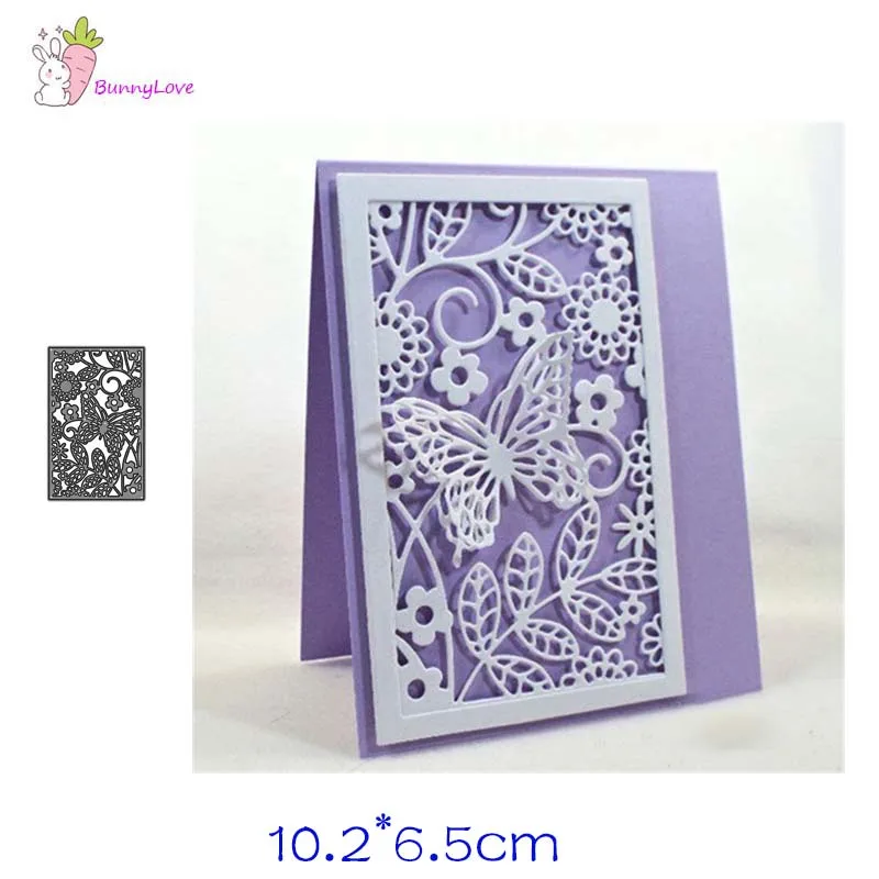 Бабочка рамка фон металлический Трафаретный вырубной штамп трафареты