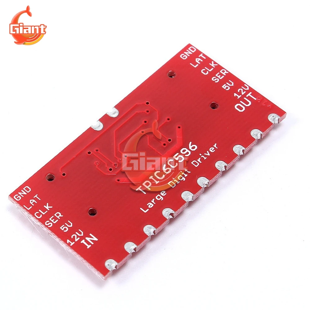 6.5" 7-segment 8 Bit LED Display Nixie Tube Module for Arduino DC 5V TPIC6C596 GitHub Large Bit Driver Digital Shift Register