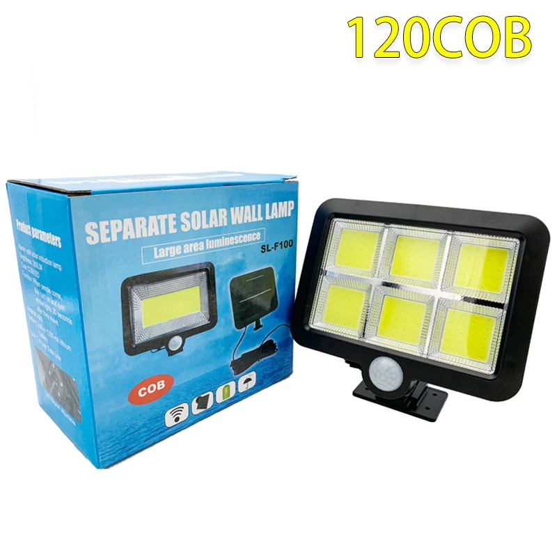 

100led outdoor motion sensor rechargeable solar wall light waterproof waterproof emergency light for street garden balcony light