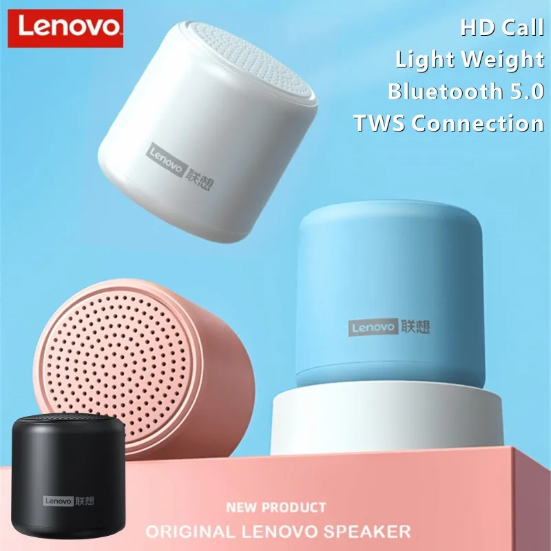 Bluetooth Колонка Lenovo L01 портативная Водонепроницаемая мини колонка с объемным басом