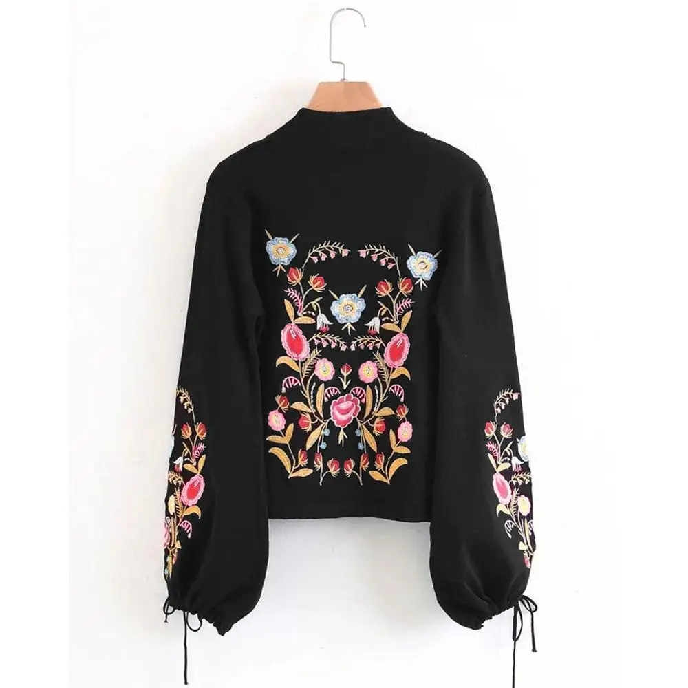 Осенний черный пуловер со шнурком в стиле ретро с длинными рукавами женская