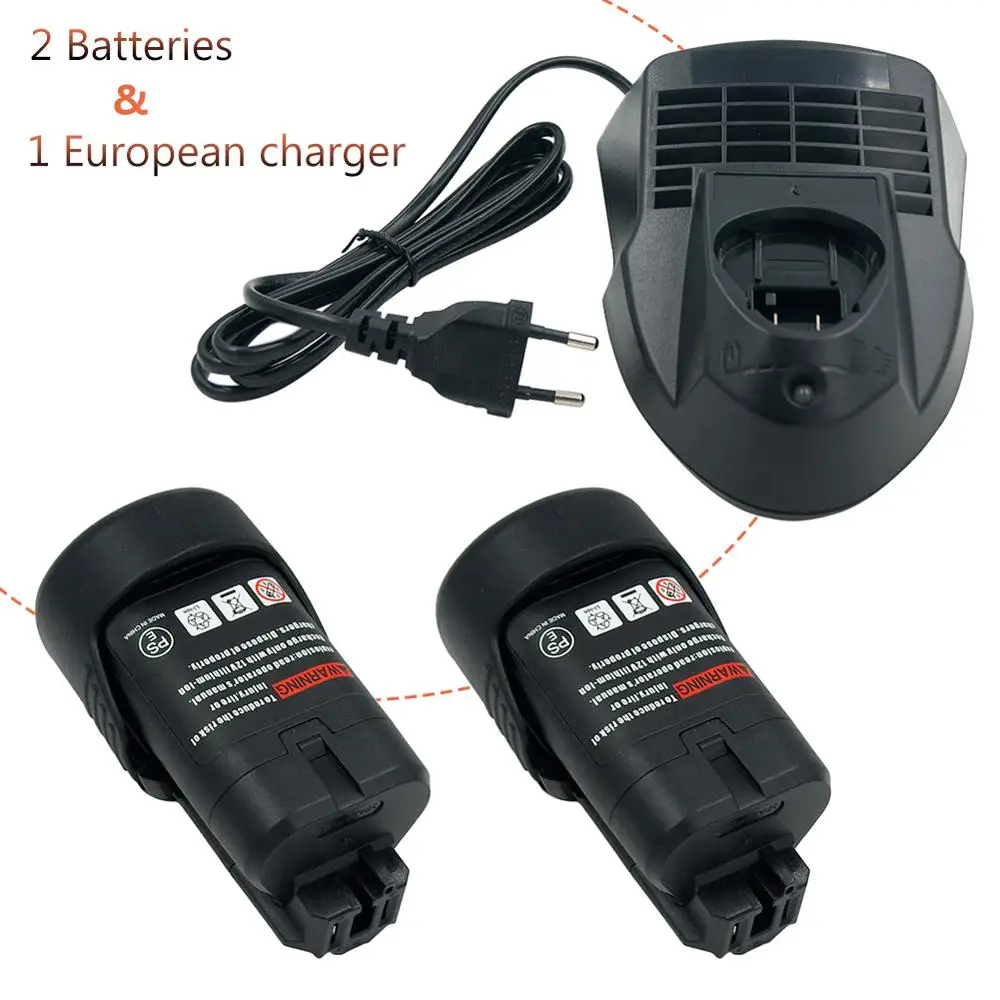 Аккумулятор+ зарядное устройство) 10,8 V MAX12V 2.0Ah литий-ионная аккумуляторная батарея для Bosch BAT411 BAT412 BAT413 BAT414+ AL1115CV зарядное устройство
