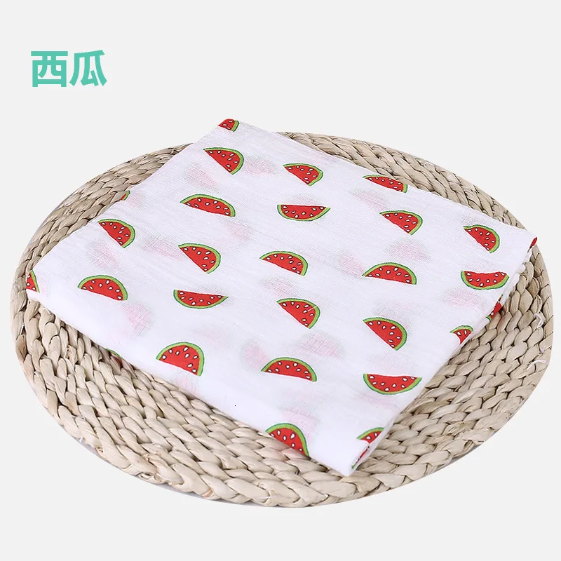 watermelon 1 шт., хлопок, муслин, детские пеленки, мягкие одеяла для новорожденных, для ванной, марля, Детская накидка, спальный мешок, чехол для коляски, игровой коврик - Цвет: watermelon