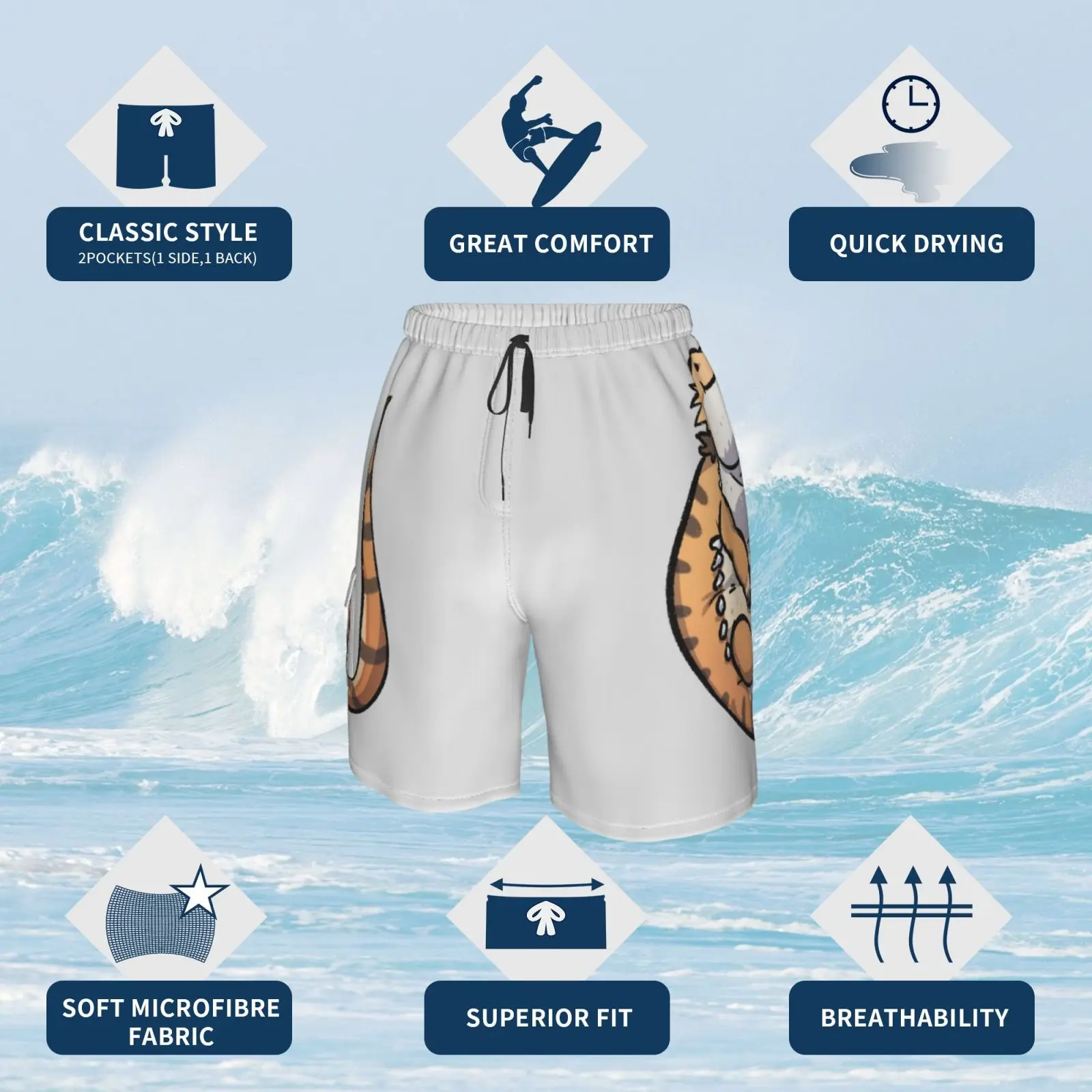 Пляжные шорты Chonk с медвежьим драконом медведем пухлые милые мягкие шорты|Плавки