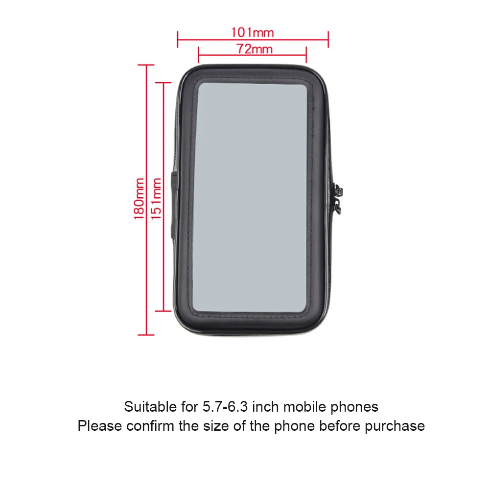

Motorcycle Fuel Tank Bag Waterproof Touch Screen Mobile Phone Bag Case Holder With 360 Degree Rotatable Mount Bracket