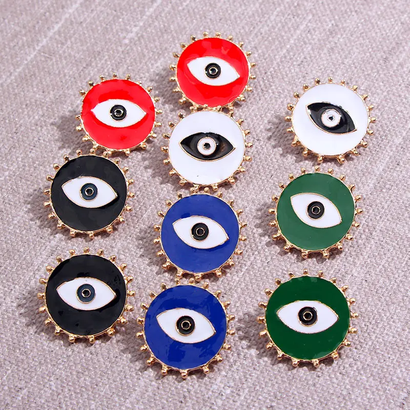 JUST FEEL 2019 Новая мода Черный цвет сглаза элегантные серьги капельки панк