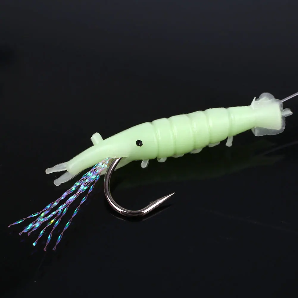 5 шт. 1 см мягкие буровых установок рыболовные приманки светится в темноте наживка