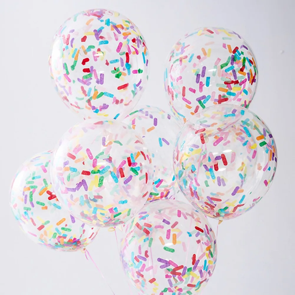 

10 Pcs Cream Balloons For Birthday Wedding Party Beautiful Decoration Strips Paper Confetti Ballons Home Accessories