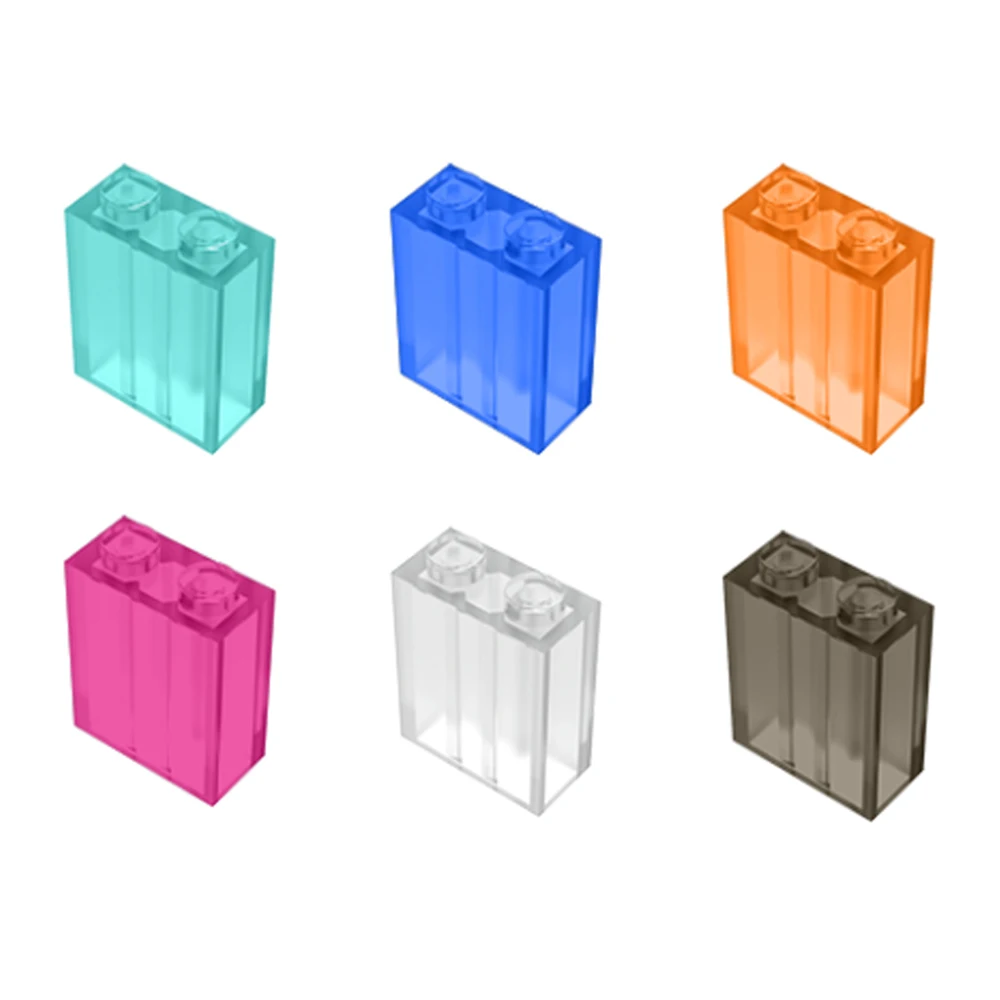 

Кубики MOC строительные блоки сборные детали 1x2x2 прозрачные цвета Обучающие креативные детские игрушки подарок 3245 15 шт.