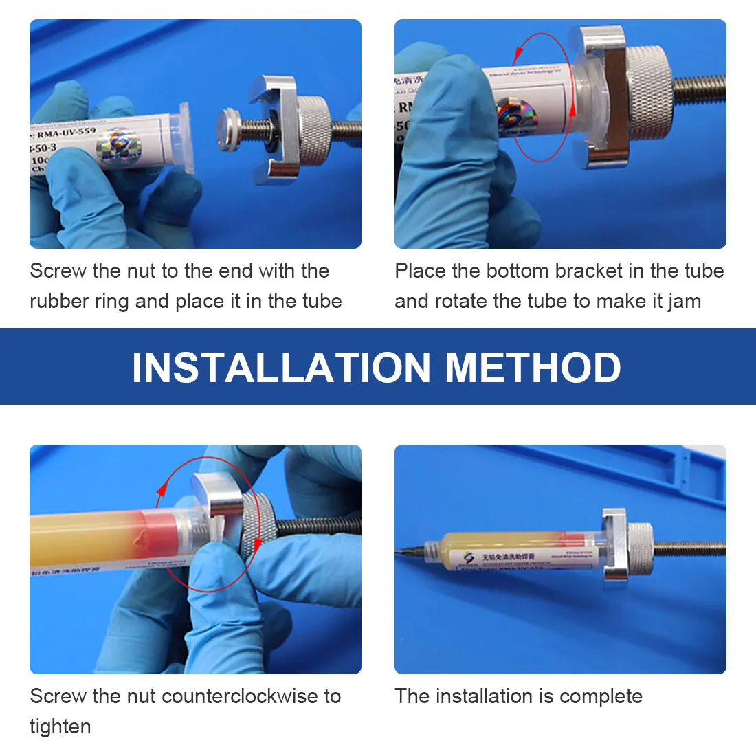 

Aluminum Alloy Rotary Solder Paste Intensifier, UV Welding Ink Mask, Cylinder Needle, Propulsion Tool