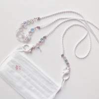 new white acrylic mask chain necklace glasses chain