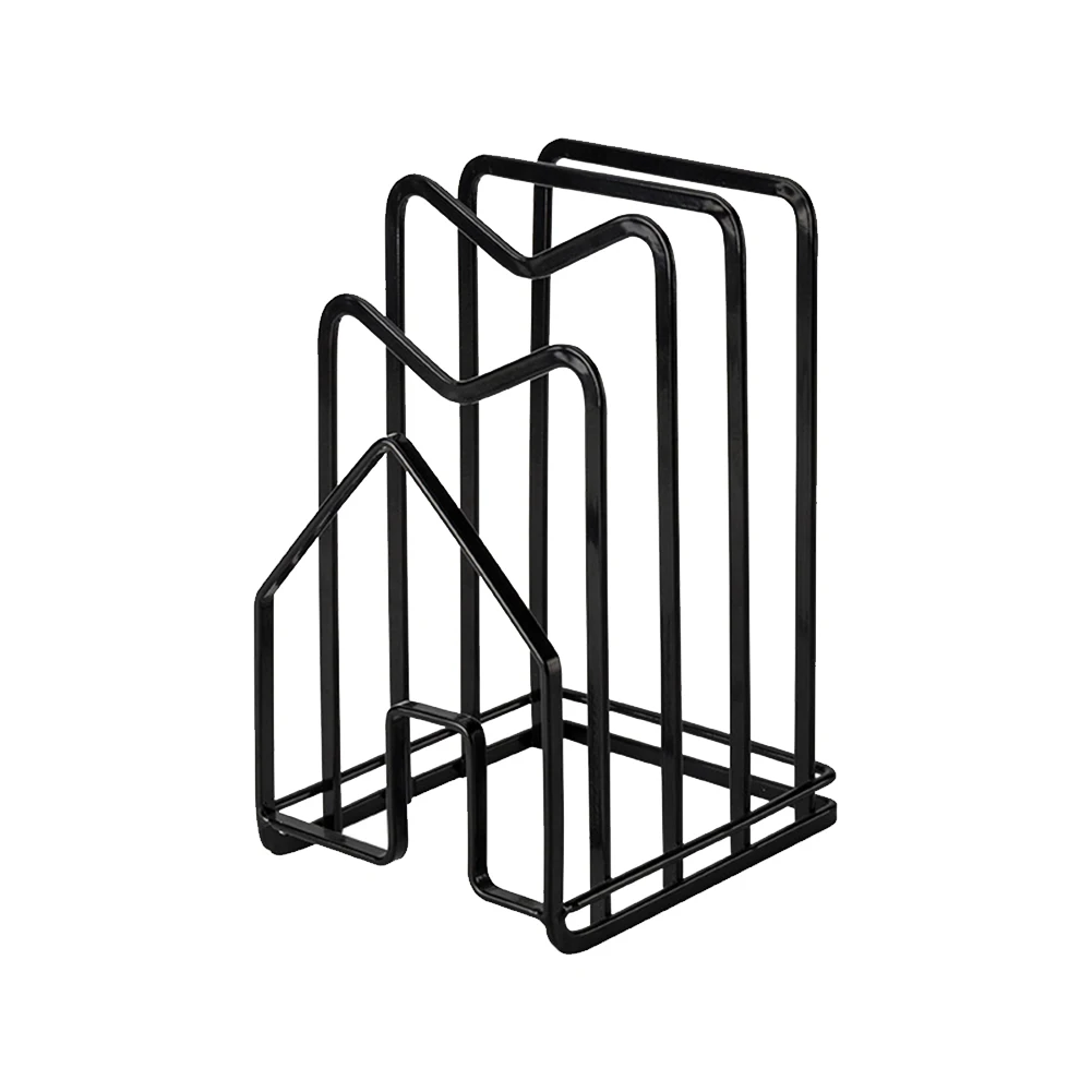

Multi Layer Cutting Board Stand Rack Kitchen Organizer Durable Rustproof Iron Art Storage Home Pot Lid Holder Space Saving Shelf