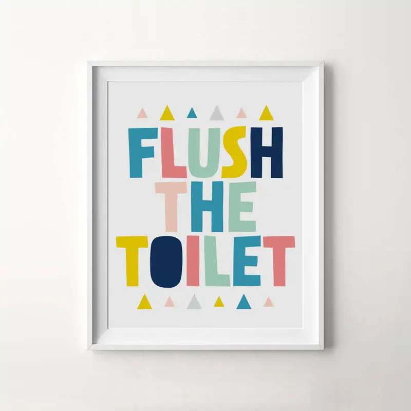 Настенные картины с цитатами в ванную комнату красочные украшения для детской