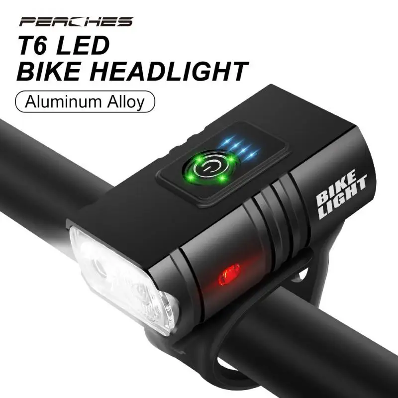 

T6 LED Bicycle Headlight 800LM USB Rechargeable Power Display MTB Mountain Road Bike Front Light Safety Cycling Flashlight Lamp