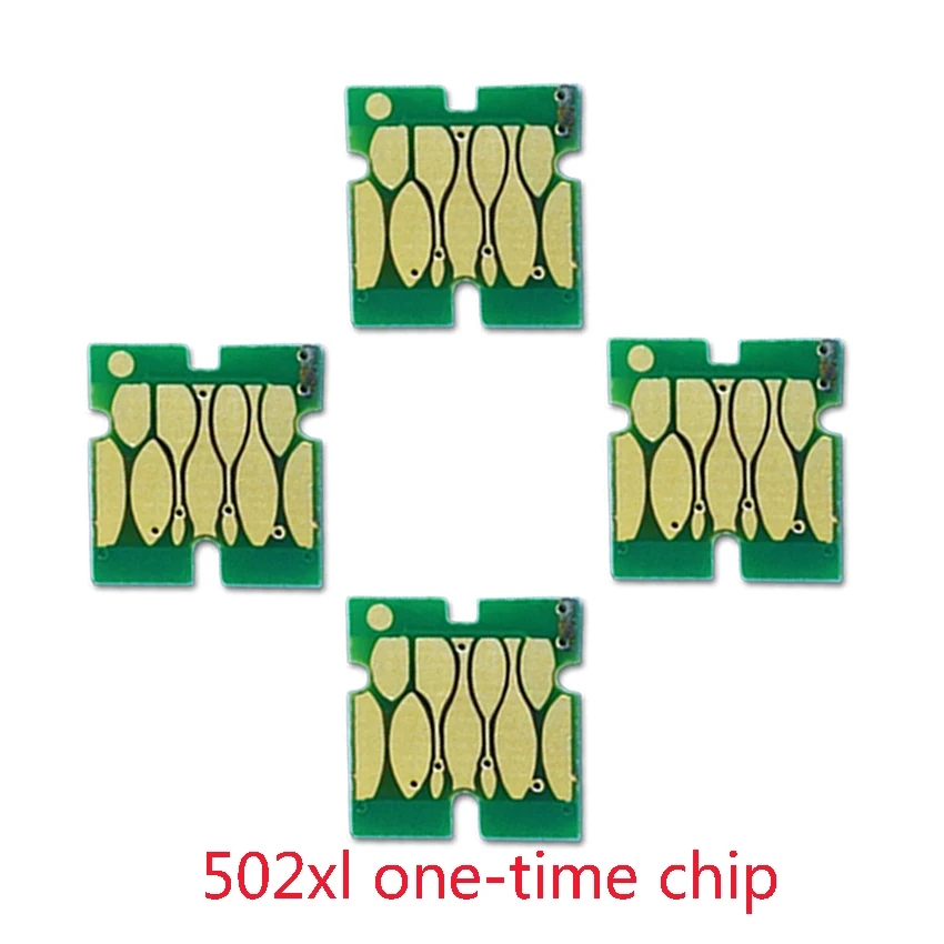 one time chip Европа T502 502XL T02W1-T02W4 Refillable патрон чернил для принтера Epson XP-5100 XP-5105 WF-2860 WF-2865 XP5100 5105 2860 2865 принтеры - Цвет: one time chip