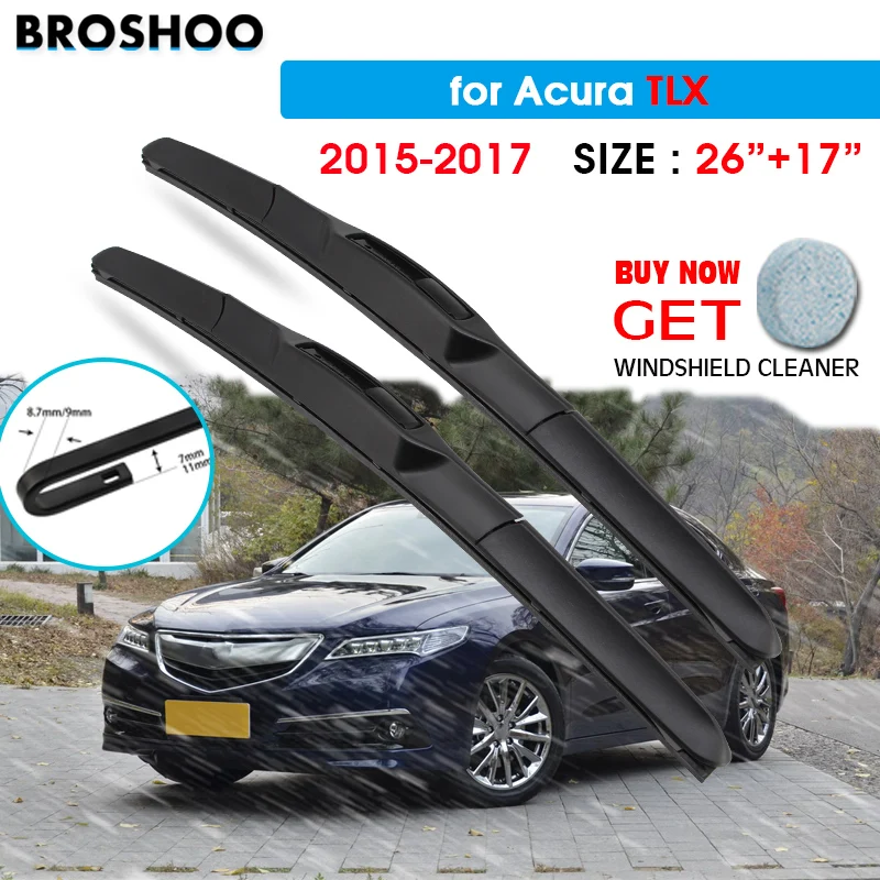 

Щетка стеклоочистителя для автомобиля Acura TLX 26 "+ 17" 2015-2017 Авто Стеклоочистители для лобового стекла лезвия для мытья окон подходит для U Hook Arms