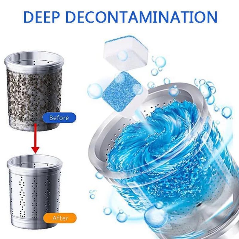 

Fashion 1/5/10pcs Tub Cleaner Effervescent Deodorant Deep Washing Remover Cleaning Machine