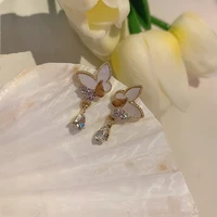 2021 new cute ins wind butterfly earrings 925 silver needle temperament daily commuting earrings for women jewelry accessories