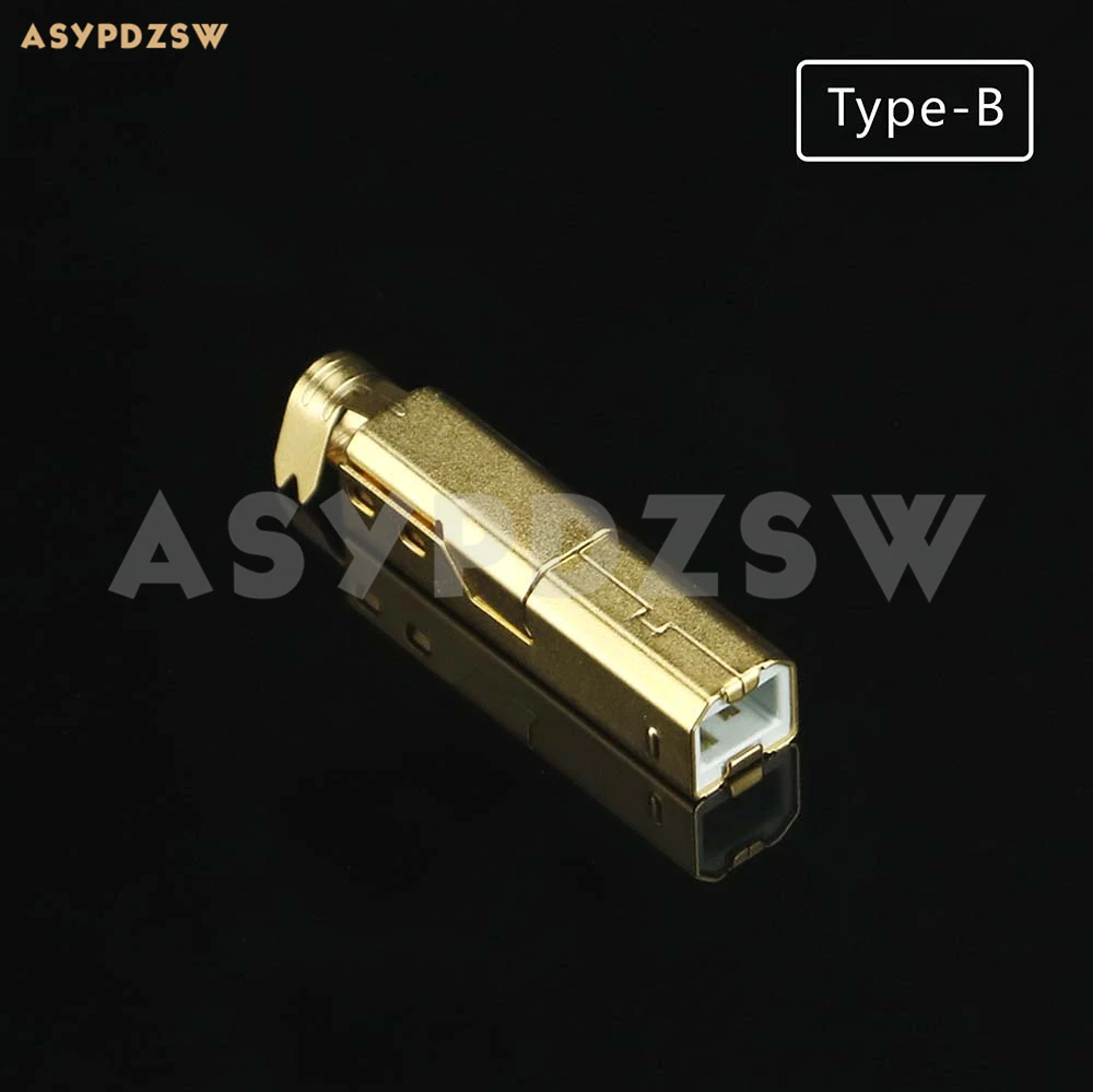 HIFI DIY позолоченный 3U штекер Type-B USB разъем для передачи данных/зарядного кабеля |