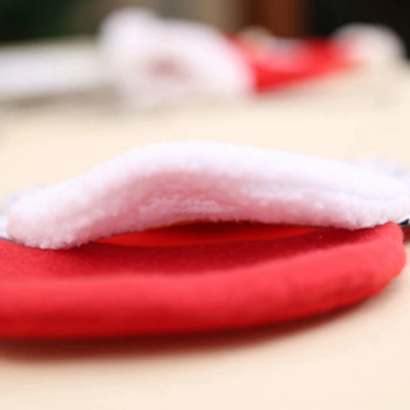 

Christmas 6Pcs Knife Fork Set Holder Santa Claus Kitchen Table Decoration