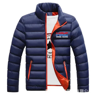 

New Fashion HRC Honda Racing Logo Winter Jacket Parker Fall Warm Coat Brand Slim Men's Coat Casual Fashion Cotton-padded Coat