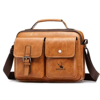 weixier pu leather bag mens handbag vintage messenger bag men shoulder bags male briefcase bag casual tote bag handbags for men