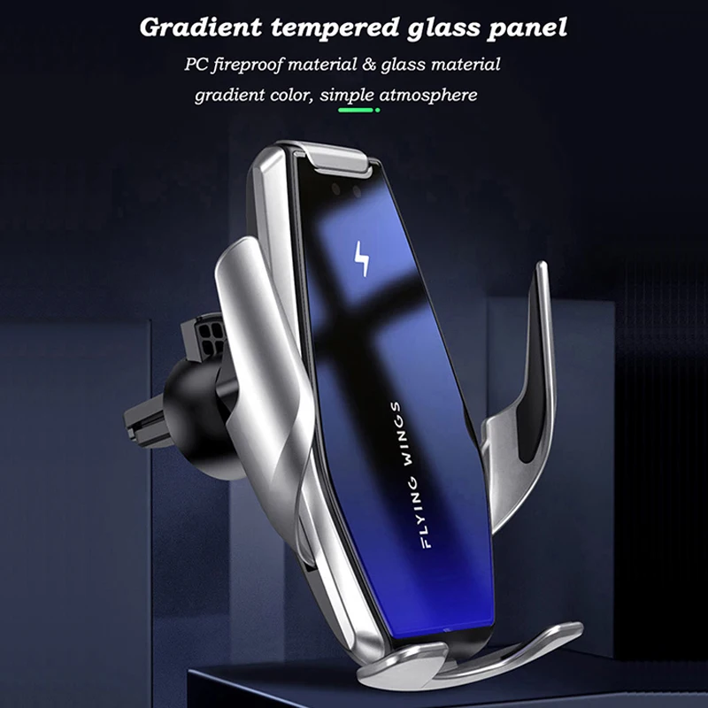 Brorikoy 15W Qi Wireless Charger Car Holder Charge for iPhone 11 Pro XR Xs Max Automatic Mount Fast Charging Huawei | Мобильные