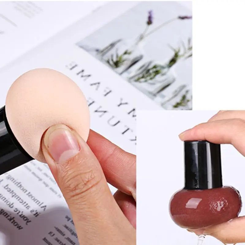 Спонж для макияжа с милой грибовидной головкой коробкой хранения губка основы