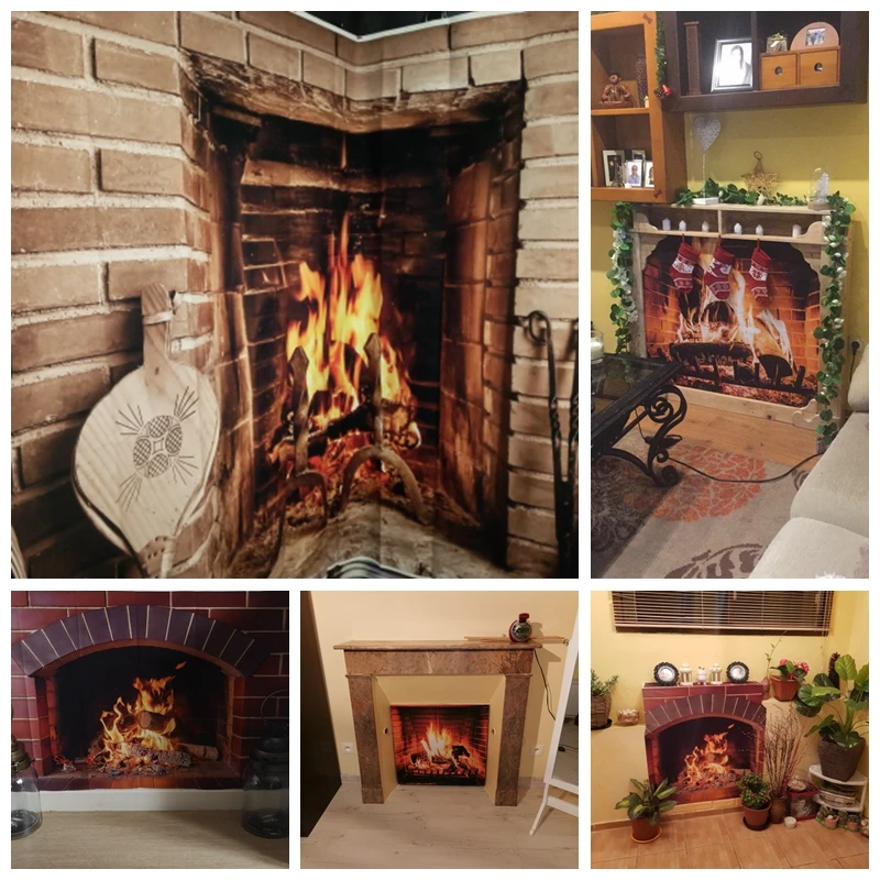 Yeele кирпича огонь Зимний Рождественский фон для фотосъемки фоны фотографий Номер