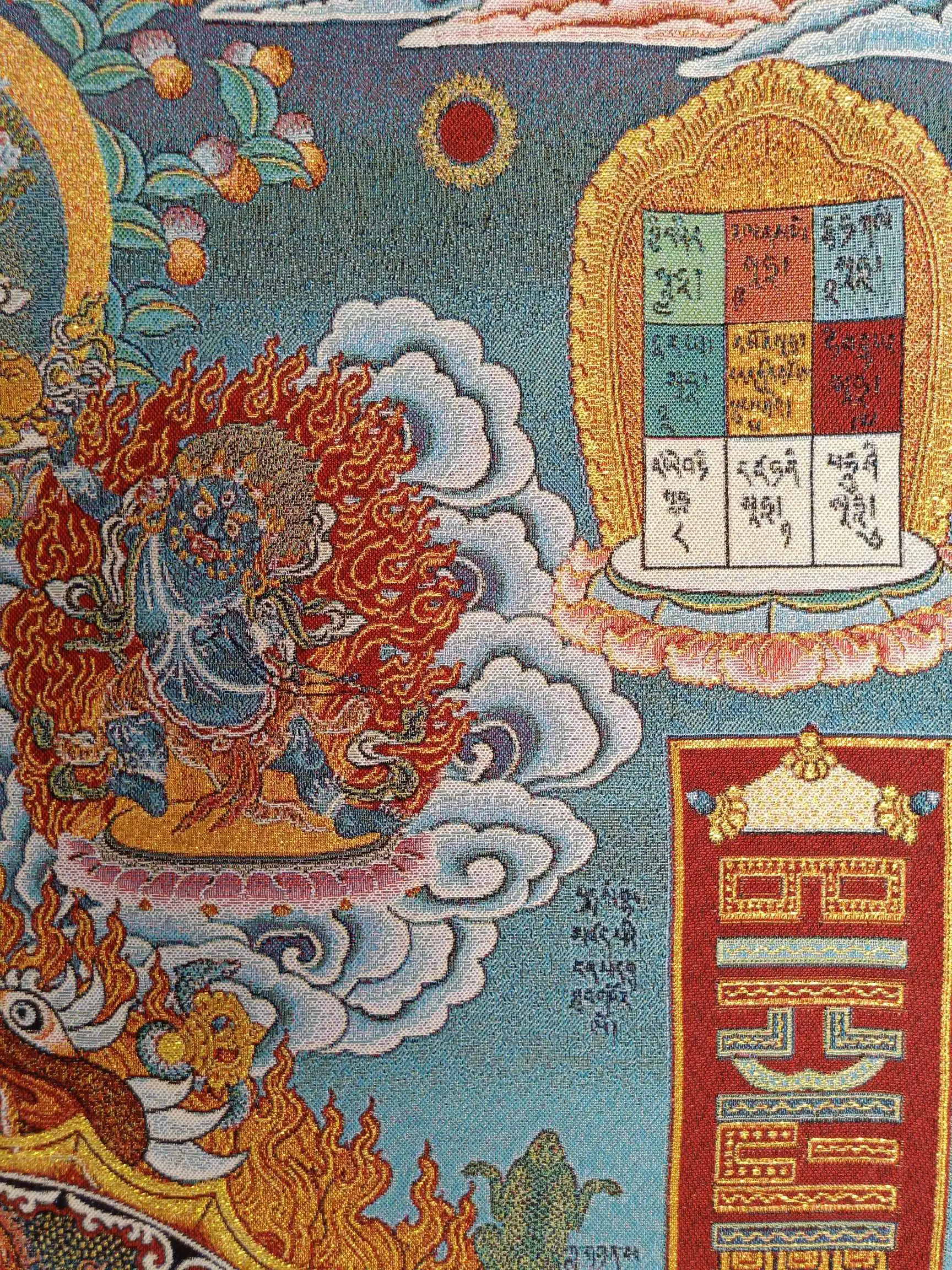 Тибетская вышитая ткань 36 дюймов из тибетского шелка буддистский маньюист