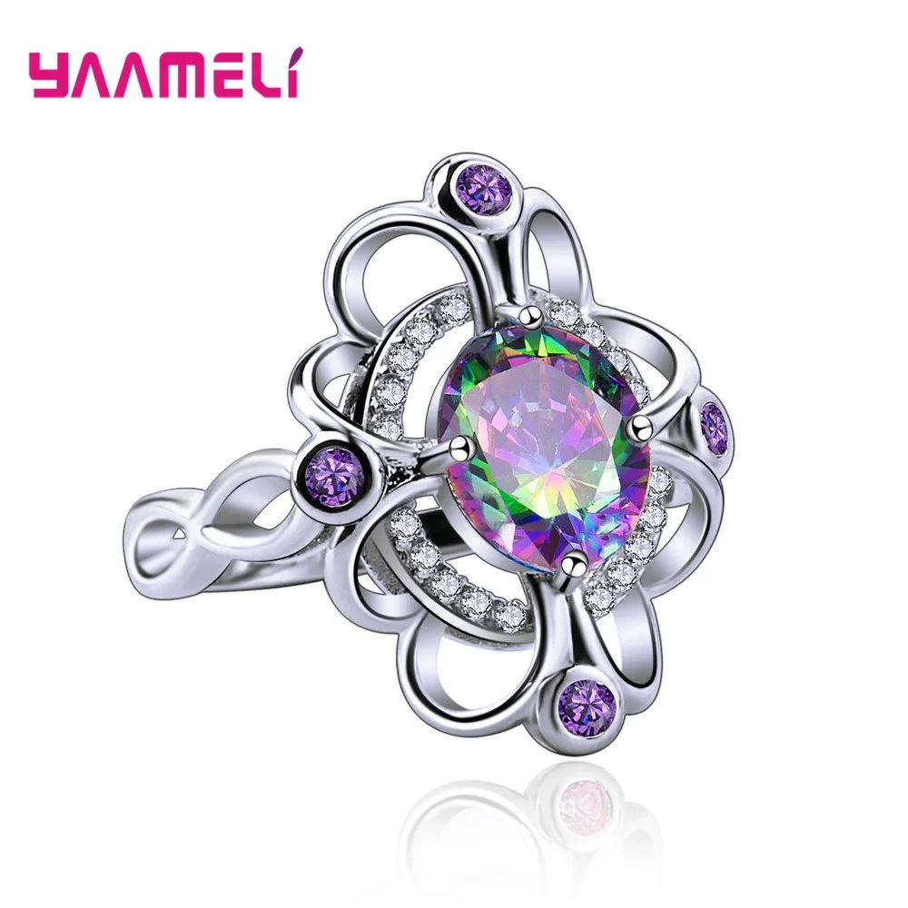 Женское кольцо из серебра 925 пробы с фианитом | Украшения и аксессуары