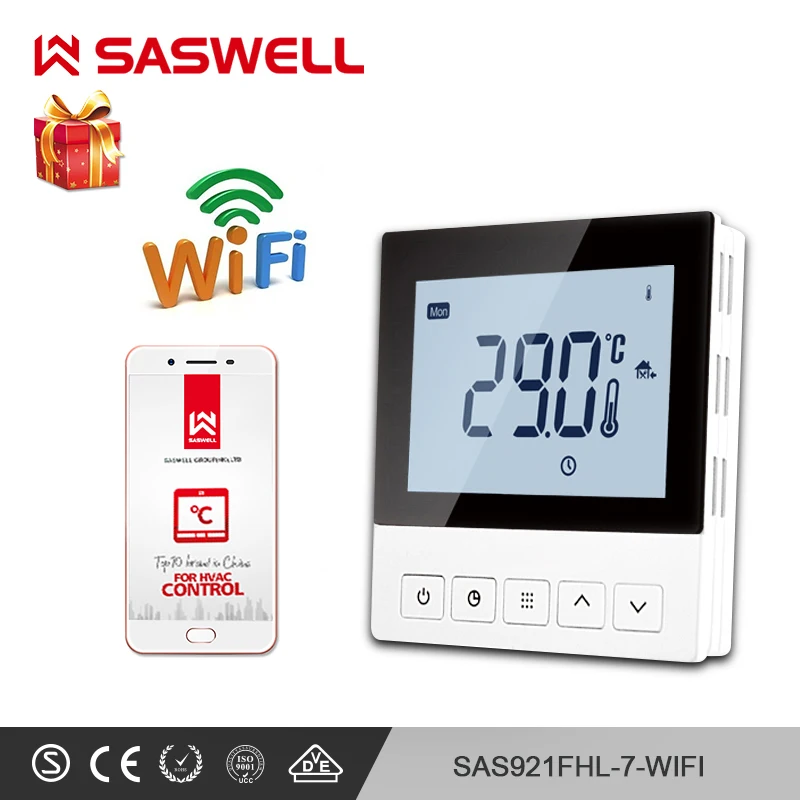 SASWELL Wi Fi термостат регулятор температуры для комнатной воды Подпольное Отопление