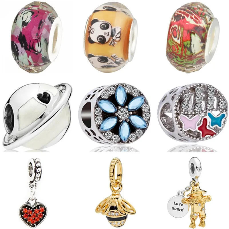 Новинка хрустальные бусины бабочки муранские в виде совы планеты пчелы