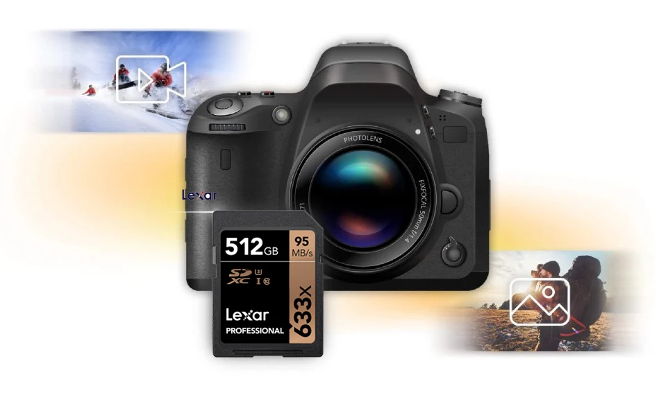 Профессиональные карты Lexar 633x512 ГБ SDXC карта памяти для камеры высокая скорость 512