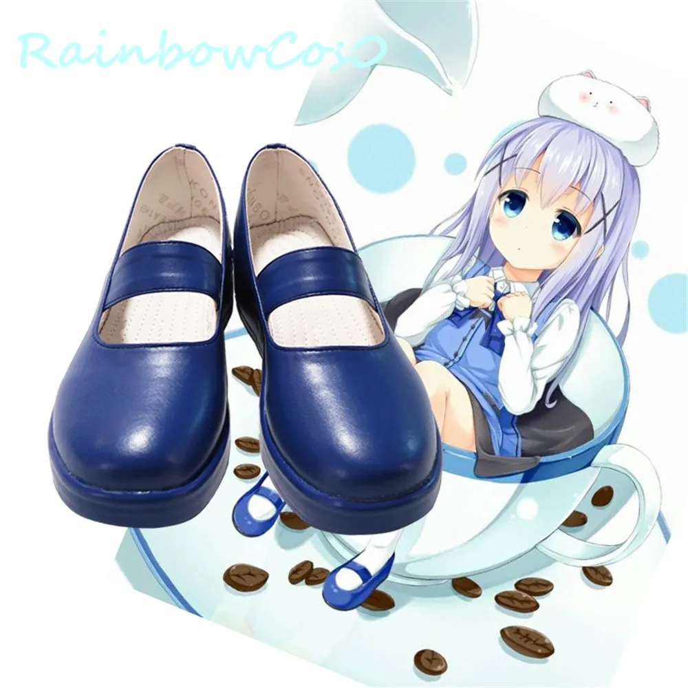 Бесплатная доставка обувь для косплея RainbowCos0-это заказ кролика? Сапоги Kafuu Chino