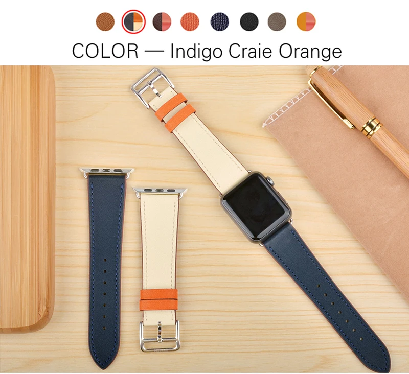 Kebitt, натуральная кожа, для мужчин и женщин, ремешок для apple watch, серия 5, 4, 3, 2, 1, iwatch, ремешок, 38, 40 мм, 42, 44 мм, ремень, одиночный тур, полосы