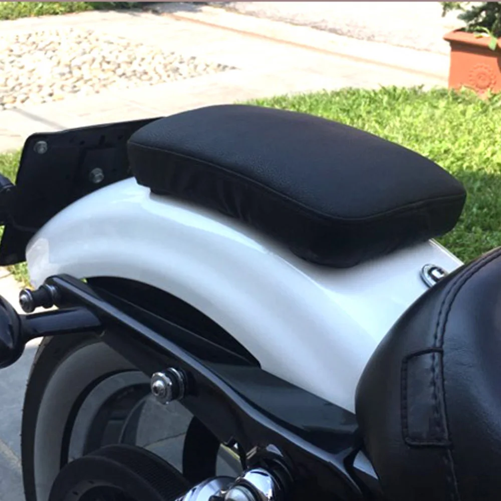 

Black Motorcycle Rear Passenger Cushion Pillion Seat Pad Suction Cups For Harley /Dyna /Sportster /Softail Touring