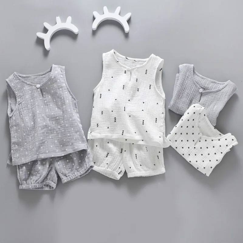 

New Boys Clothing Sets Summer Kids Clothes Boys Cotton Clothing Set Children Linen Top + Short Outfits Casual Baby Girls Clothes