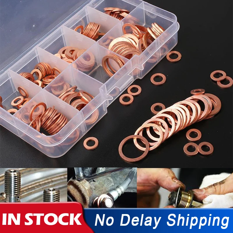 Набор медных уплотнительных колец для автомобильной шайбы 200 шт. уплотнитель