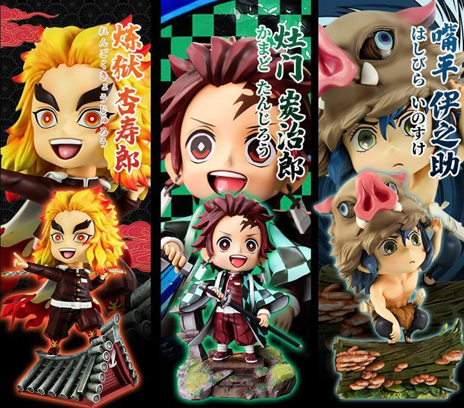 

Аниме Kimetsu no Yaiba, игрушечная фигурка-убийца демонов, Tanjirou Inosuke Rengoku, фигурка из ПВХ, игрушки, 180 мм