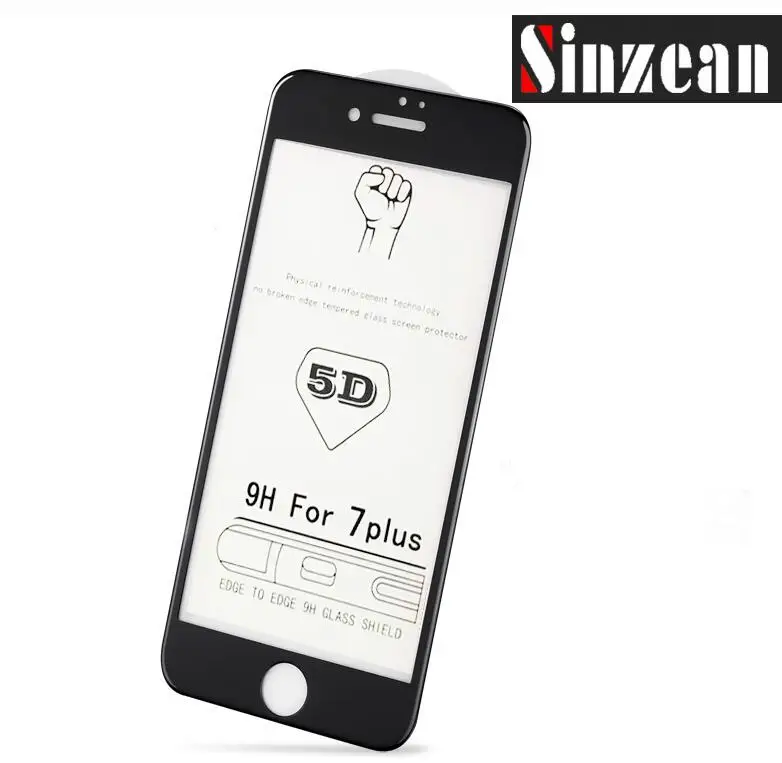 Sinzean 1000 шт для iPhone 11 Pro Max/8 plus/78 78/6S PLUS/7 PLUS/XR/XS 5D/6D/10D Полный протектор из закаленного стекла(3D изогнутый