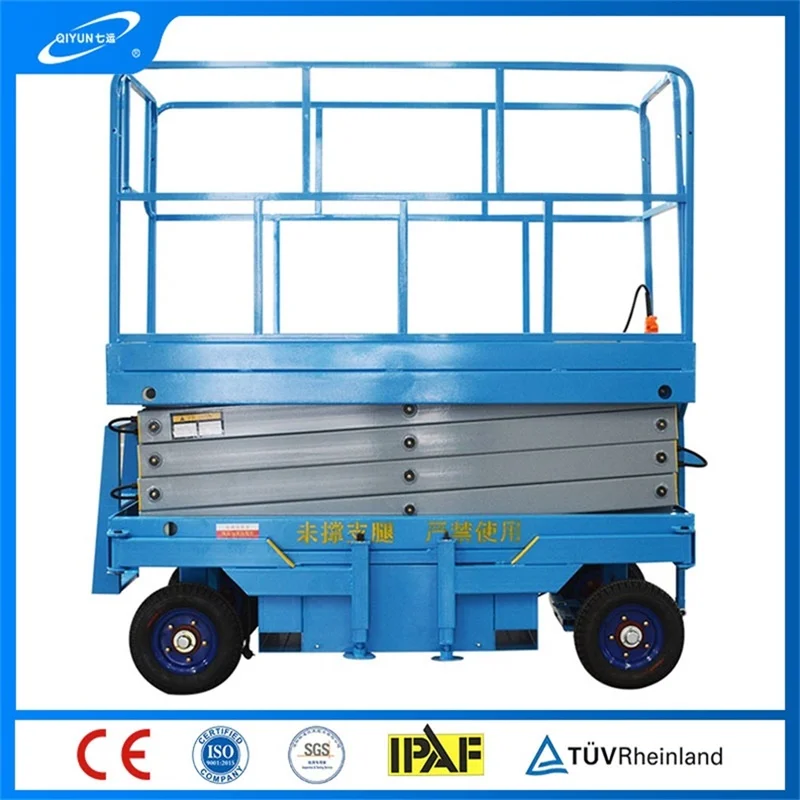 

Qiyun CE&ISO Lift 10m 500kg Hydraulic Electric Mobile Scissor Lift Platform with ODM/OEM