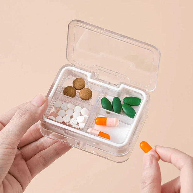 

1 PCS Pill Case For Tablets Four-in-one Multi-Purpose Medicine Pill's Organizer Drug Capsule Plastic Storage Box Divider Travel
