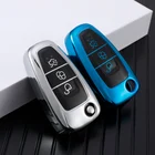 Автомобильный складной чехол для ключей, чехол для ключей для Ford Focus C-Max S-Max Galaxy Mondeo Ranger Transit Tourneo, индивидуальный защитный чехол из ТПУ