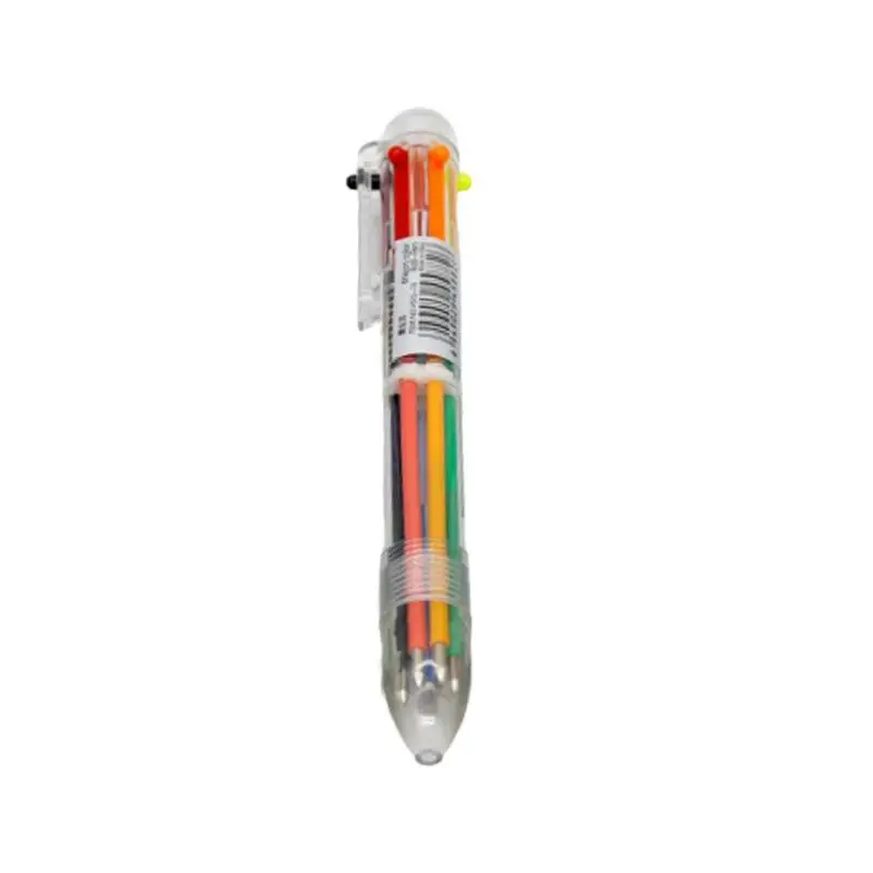 

1Pc 0.5mm Multi-color 6 In 1 Color Ballpoint Pen Students Office School Pen Plastic Supply Ballpoint J5L4